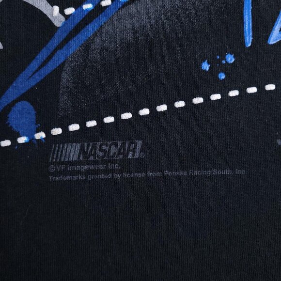 Vintage 00s Y2K Chase Authentics Ryan Newman Nascar Racing faded black shirt - Picture 3 of 5